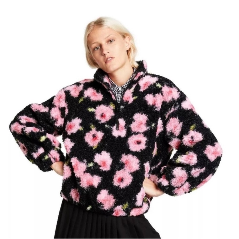 Sandy Liang x Target floral print sherpa jacket Size L